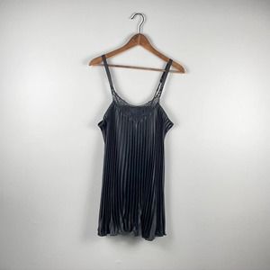 Victoria Secret Black Fan Like Slip Dress Size L